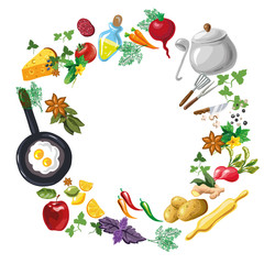 Cooking class or menu flayer template