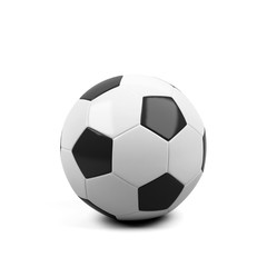 soccer ball isolated on white with. 3D illustration