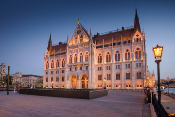 Fototapeta na wymiar Budapest the capital of Hungary crossed by the Danube River