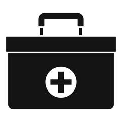 Obraz premium Medicine chest icon, simple style