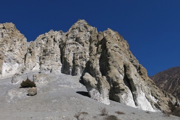 Fototapeta premium Limestone formation near Manang, Annapurna Conservation Area, Nepal.