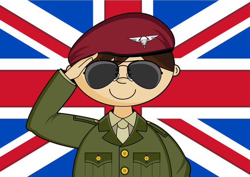 Cute British Army Red Beret