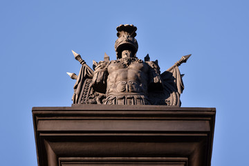 Obraz premium life, decor, fences, railings, moldings, home, statues, construction, the building of the sights of the city, elements of urban life