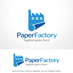 Fototapeta premium Paper Factory Logo Template Design Vector, Emblem, Design Concept, Creative Symbol, Icon