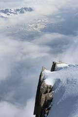 view of an alpine mountain landscape near Mont Blanc, Chamonix, Switzerland