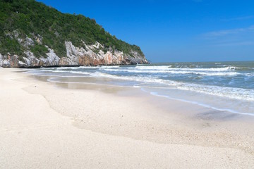 Beautiful white sand beach in the south of Thailand