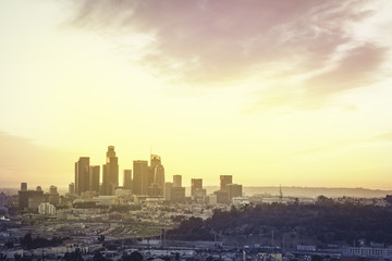 Fototapeta na wymiar Los Angeles Sonnenuntergang Downtown