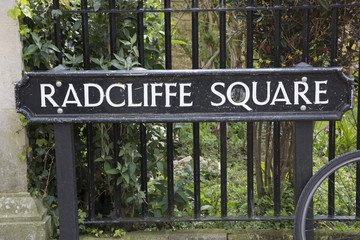 Radcliffe Street Sign, Oxford