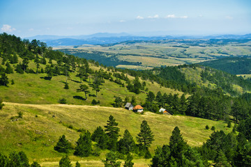 Fototapeta na wymiar Landscape of Divcibare mountain, west Serbia