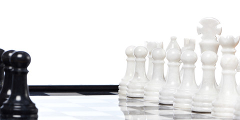 Chessmen on chessboard