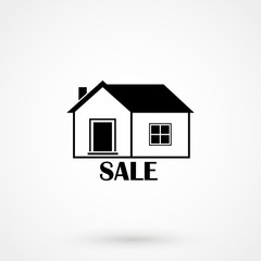 House for sale. Broker symbol. Vector.