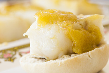 Details of a food truck, bettered cod