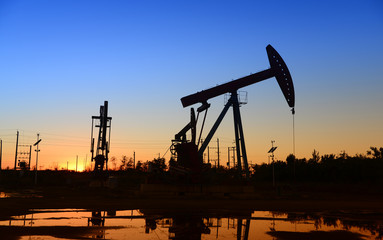 Beam pumping unit in the work