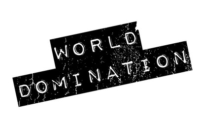 World Domination rubber stamp. Grunge design with dust scratches. Effects can be easily removed for a clean, crisp look. Color is easily changed.