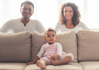 Obraz premium Afro American family
