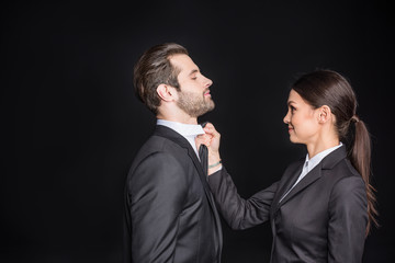 Young confident businesspeople