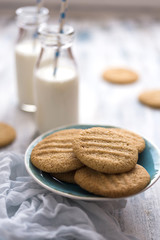 Homemade cookies with milk