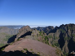 Gebirge Blick über den Bergen Portugal Funchal