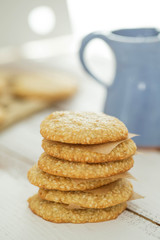 Fototapeta na wymiar Sesame biscuits 