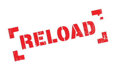 Reload rubber stamp. Grunge design with dust scratches. Effects can be easily removed for a clean, crisp look. Color is easily changed.