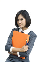 Fototapeta premium cute asian young woman portrait for working woman concept