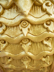 Gold texture pattern on the wall, Thai style