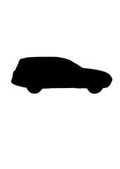 Silhouette of car icon.  vector