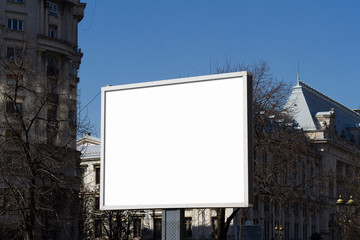 billboard blank for outdoor advertising - obrazy, fototapety, plakaty