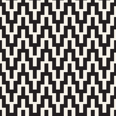 Halftone Edgy Lines Mosaic Endless Stylish Texture. Vector Seamless Black and White Pattern