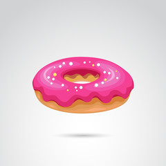 Donut - retro vector icon.