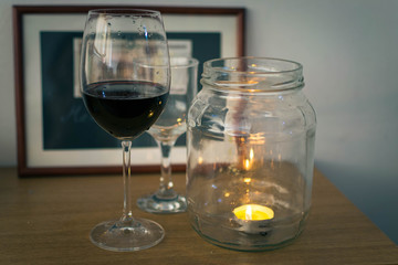 Wine and candels