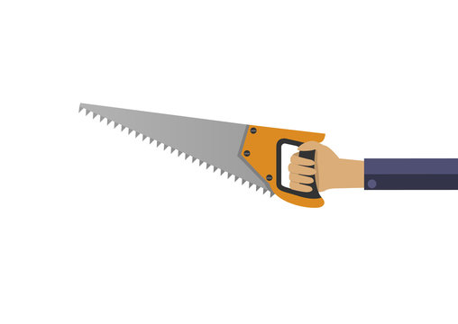 Hand with saw