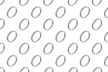 pattern jewelry ring isolated on white