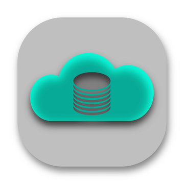 Cloud Storage and Database Phone Application Icon Vector