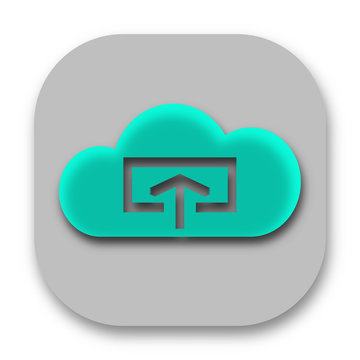 Download and Upload to the Cloud App Icon Design Idea