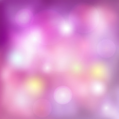 Abstract pink bokeh light background. Vector illustration