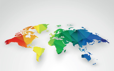 color world map illustration