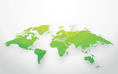 green world map illustration