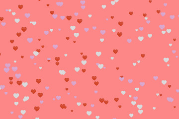 3D rendering of hearts with abstract background