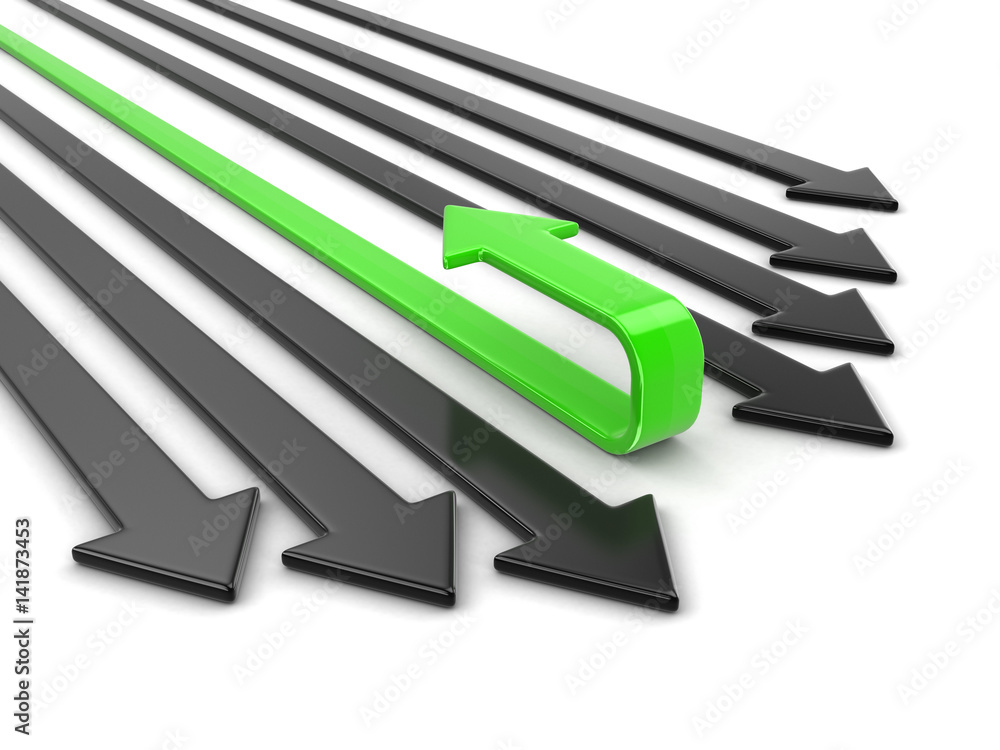 Poster 3d arrows back. image with clipping path