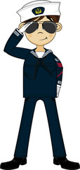 Cute Cartoon Navy Sailor