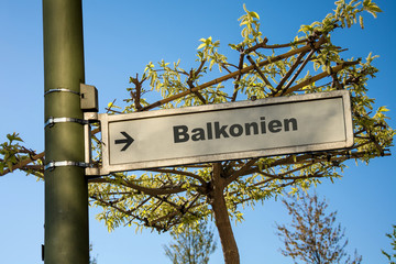 Baumschild - Balkonien