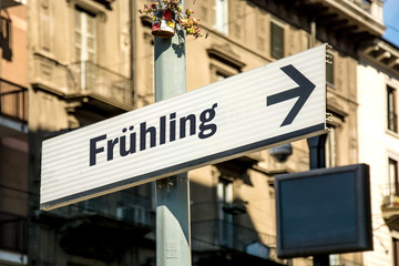 Obraz premium Schild 219 - Frühling