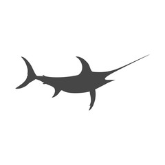 Sailfish icon saltwater fish - vector Illustration