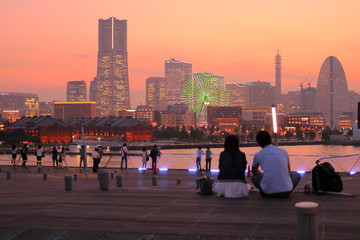 横浜大さん橋の黄昏