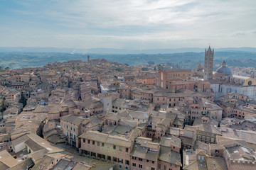 Obraz premium beautiful view on the city of Siena in Tuscany