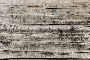 Handmade story on woodboard in Nord Kivu