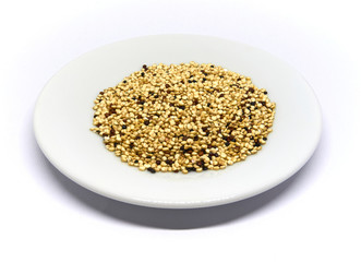 quinoa seeds isolated on a white background