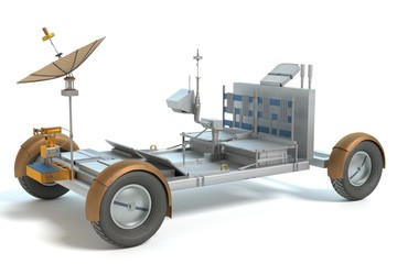 3d illustration of a space rover