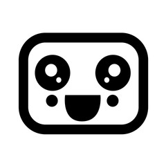 Kawaii cute face icon